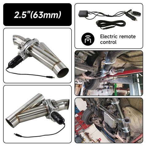 25 63mm Remote Electric Exhaust Catback Downpipe Cutout E Cut Out