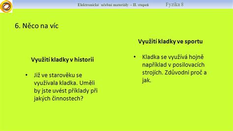 Elektronick U Ebn Materi Ly Ii Stupe Fyzika Autor Mgr Zuzana