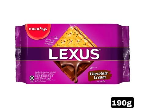 Munchys Lexus The Sandwich Calcium Cracker Chocolate Cream 190g