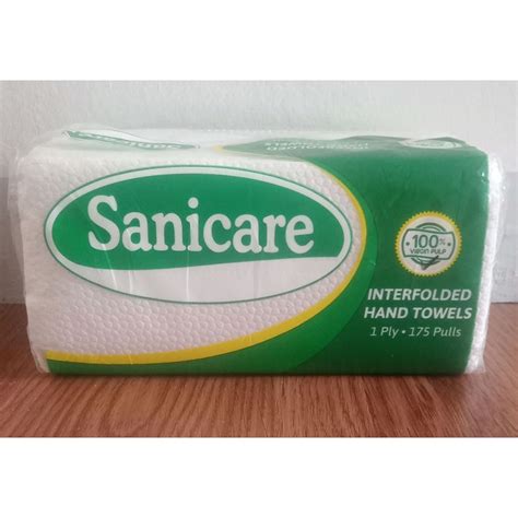 Sanicare Interfolded Paper Towel Pack 1 Ply 175 Pulls Shopee Philippines