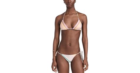 Zimmermann Halliday Mini Triangle Bikini Set In Brown Lyst