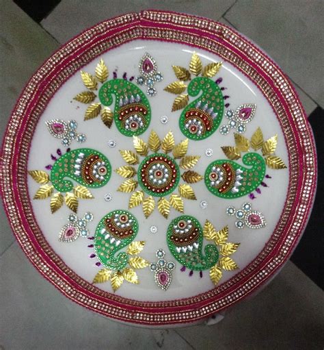 Aarati plates | Arti thali decoration, Decorative plates, Plates