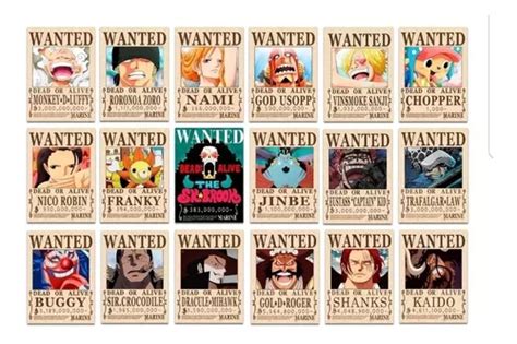 One Piece Posters Yonkou Ace Sabo Jinbe Wanted Se Busca Env O Gratis