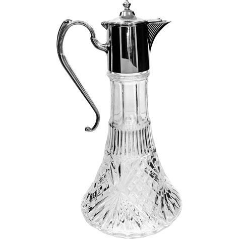 Vintage Claret Jug Crystal And Silverplate Marked Made In England From Millcovetreasures On Ruby Lane