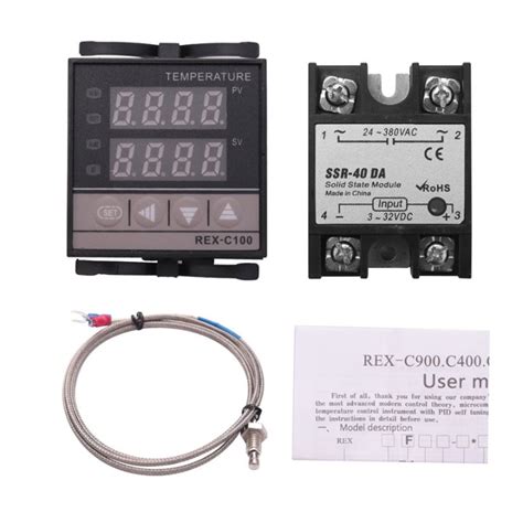 Digital PID Temperature Controller Kit Dual Digital Display REX C100