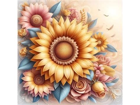 Sun Flower On Transparent Background Graphic By A I Illustration And