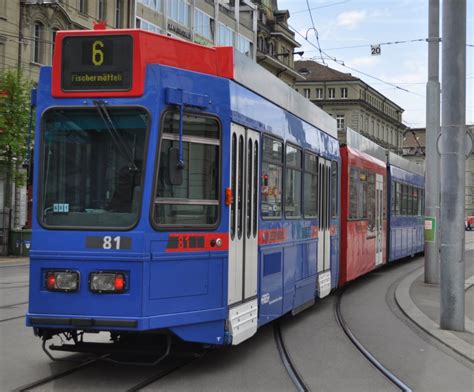 Bernmobil Blaues B Hnli Auf Der Tramlinie Nach Fischerm Tteli Hier