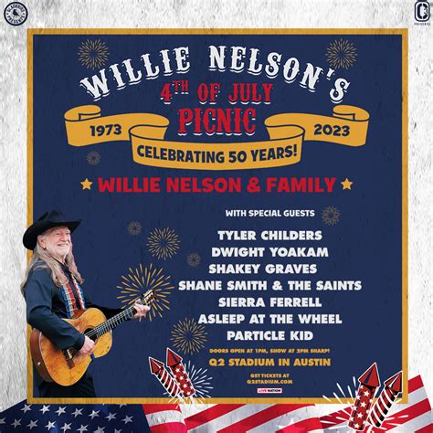 Willie Nelson’s 4th of July Picnic – 50 years!! | www ...