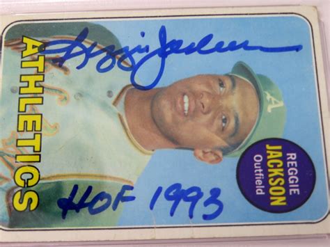 Reggie Jackson Hof Signed Autograph Topps Rookie Card Psa