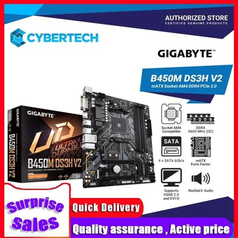 Gigabyte B450m Ds3h V2 Motherboard Lazada Ph