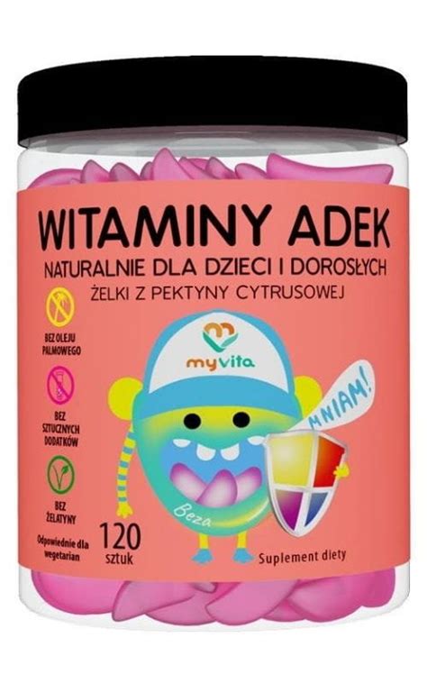 Suplement diety Myvita Witaminy ADEK Naturalne żelki dla dzieci i