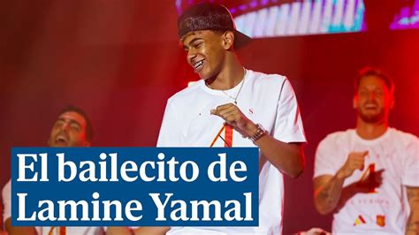 El Bailecito De Lamine Yaman En La Fiesta De La Eurocopa Youtube