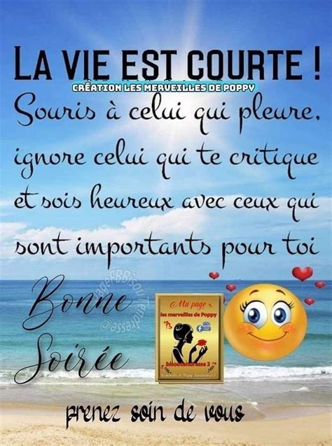 Messages Bonjour Life Is Short Being Happy Take Care Of Yourself