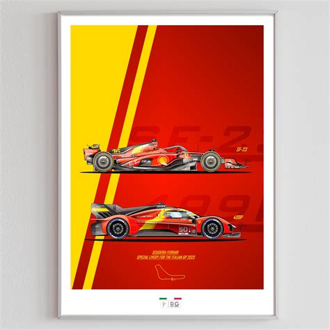 Ferrari Sf 23 499p Special Monza 2023 Poster A2a3 Rosario