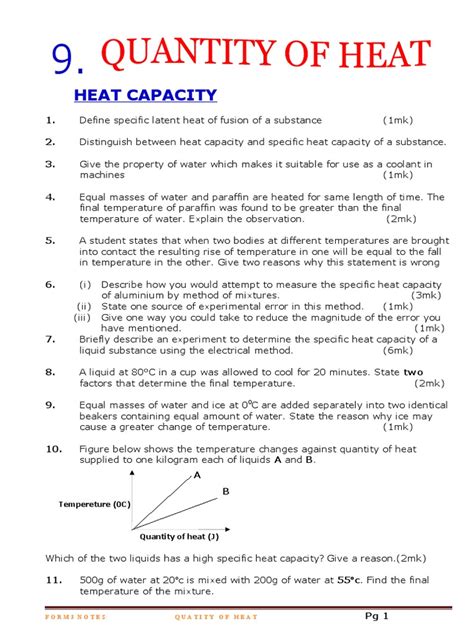 Heat Capacity Experiments | PDF | Latent Heat | Water