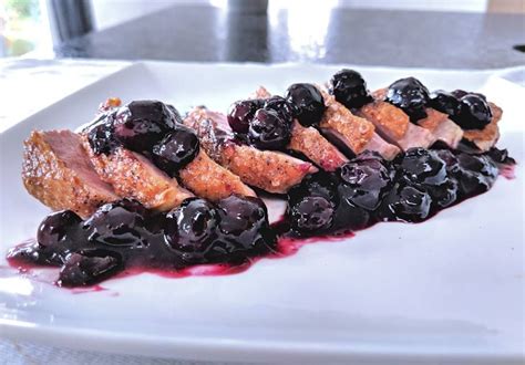 Blueberry Duck Roast Duck Fillet With Blueberry And Rosemary Sauce The Blueberry Sauce For