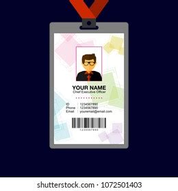 Identity Card Design Template Stock Vector (Royalty Free) 1072501403 ...