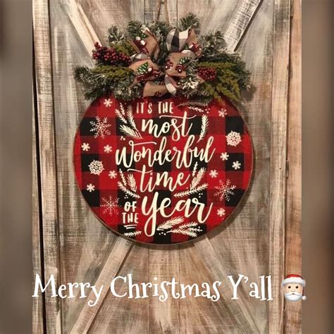 Rustic Christmas Wood Sign - Merry Christmas Y'all