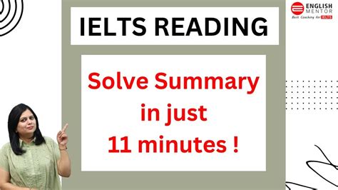 Ielts Academic Reading Summary Completion Strategies Youtube