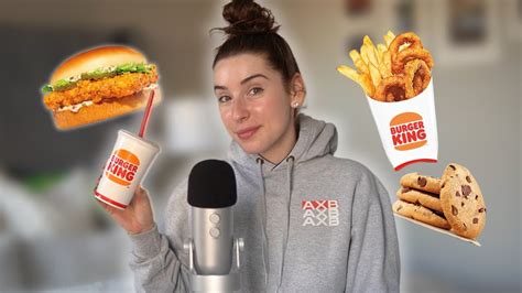 ASMR Burger King Mukbang Whispered Ramble YouTube