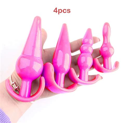 Kit 4 Plugs Anais EM SILICONE ROSA Sex Shop Amor De Luxo O Seu