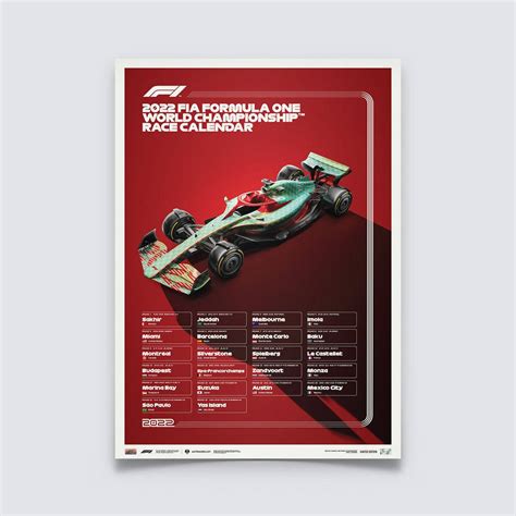 2022 FIA Formula 1® World Championship Race Calendar | Limited Edition