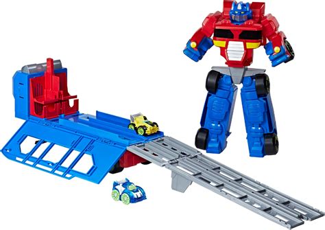 Customer Reviews Transformers Playskool Heroes Rescue Bots Flip Races Optimus Prime Race Track