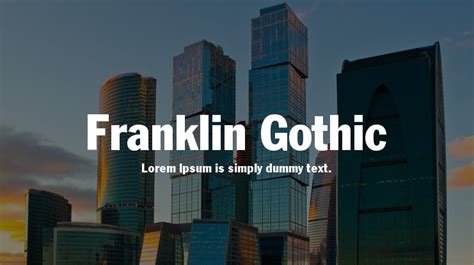 Franklin Gothic Font Family : Download Free for Desktop & Webfont