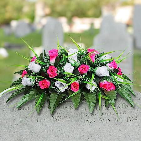 Amazon Lvxinli Artificial Cemetery Flower Outdoor Grave Saddle