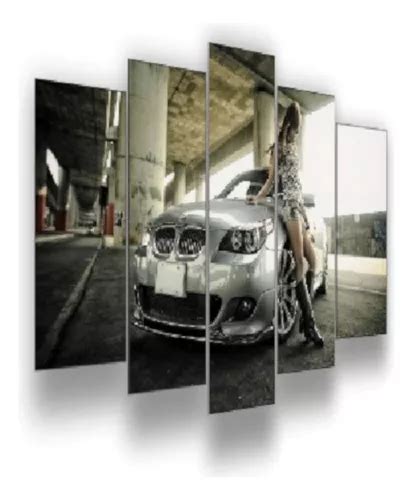 Kit Quadro Decorativo Sala Grande Quarto Bmw Prata Mosaico Mercadolivre