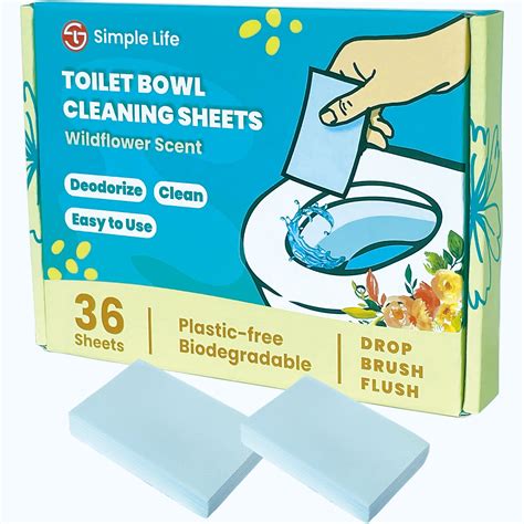 Simple Life Natural Toilet Bowl Cleaner Strips Remove Limescale Stains Odors Grime Septic