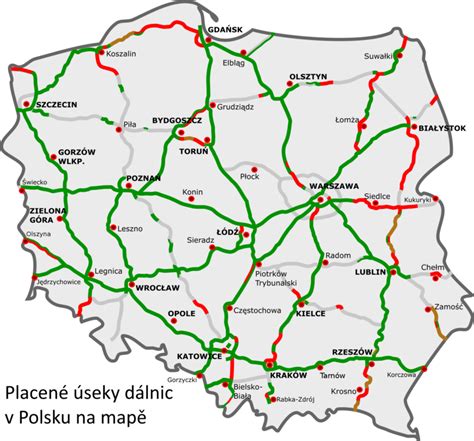 Dálnice v Polsku 2024 Poplatky Mapa Rychlost