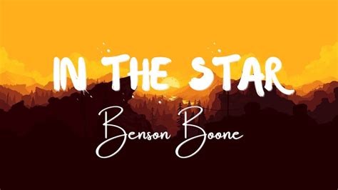 Benson Boone In The Stars Lyrics Youtube