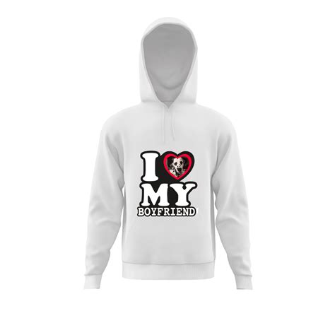 Personalized I Love My Boyfriend Sweatshirt With Your Photo As A T