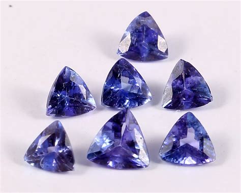 Tanzanite Faceted Trillion Tanzanite Gemstone Tanzanite Tourmaline