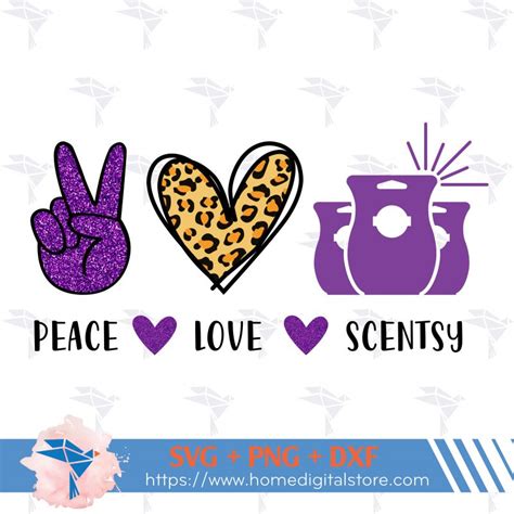 Peace Love Scentsy Svg Png Dxf