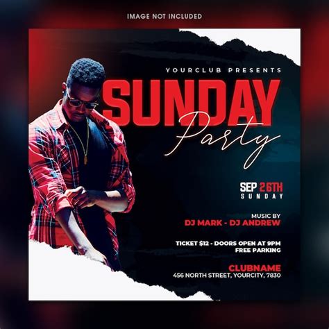 Premium Psd Sunday Night Party Flyer Template