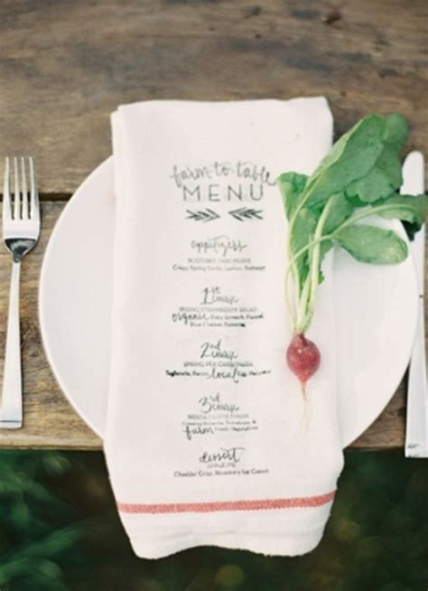 Creative Ways To Display Your Wedding Menu Weddingomania