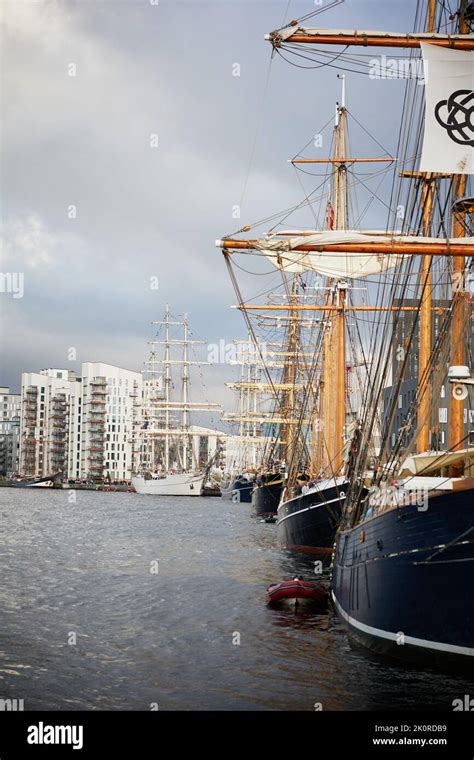 Amazing Tall Ships From Tall Ship Race Event In Aalborg Stock