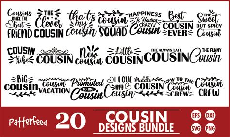 Cousins Svg Designs Bundle So Fontsy