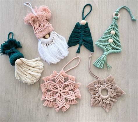 Macrame Christmas Ornaments Etsy