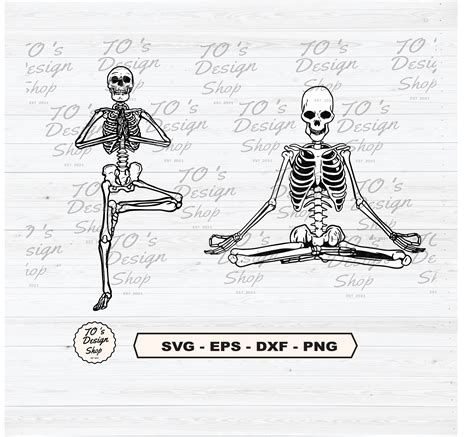 Yoga Skeleton Svg Skeleton Meditation Svg Halloween Svg Skeleton