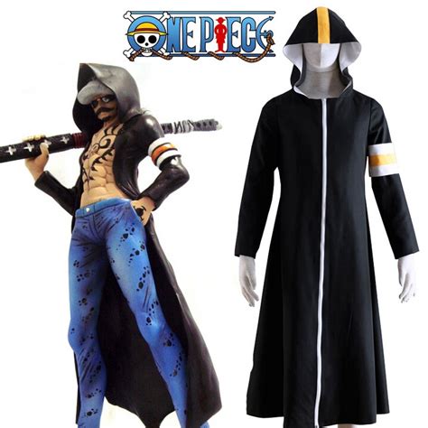 One Piece Seven Warlords of the Sea Surgeon of Death Trafalgar Law Overcoat Cosplay Costume ...