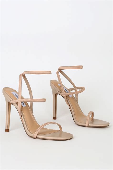 Steve Madden Nectur Nude High Heel Sandals Vegan Heels Lulus