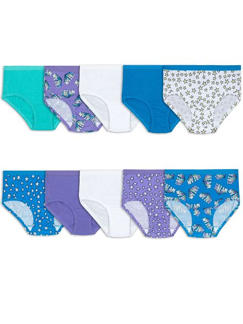 Fruit Of The Loom Girls Cotton Brief Underwear Multipacks 8 Low Rise