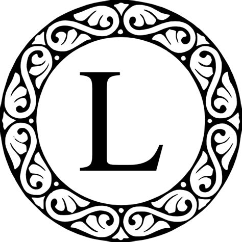 Circle Sroll Letter L Monogram Clip Art at Clker.com - vector clip art ...