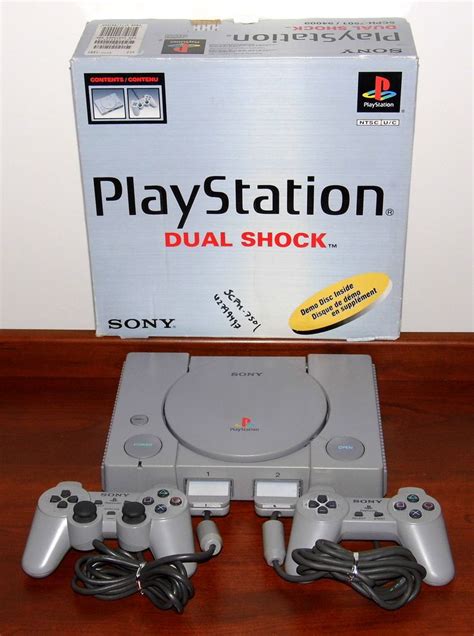 Vintage Sony Playstation Game Console With Dual Shock Scph