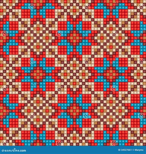 Mosaic Seamless Ethnic Pattern Background Stock Image Image 34527661