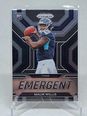 2022 Prizm Malik Willis Emergent Rookie RC E 3 Titans D7G EBay