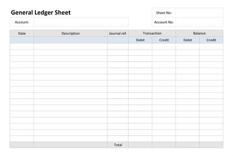 Free Printable Ledger Balance Sheet